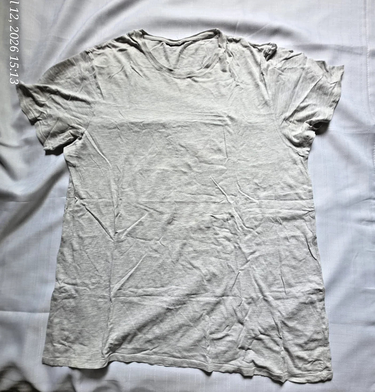 Men’s White T-Shirt Size L Basic Casual Crew Neck Short Sleeve Tee Minimalist