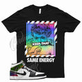 Black ENERGY T Shirt for Air J1 1 Color Change Heat Reactive Hologram Black