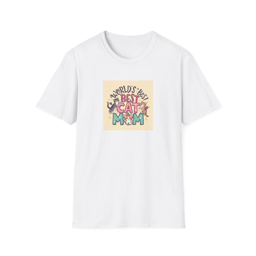World's Best Cat Mom T-Shirt | Cute Cat Illustration