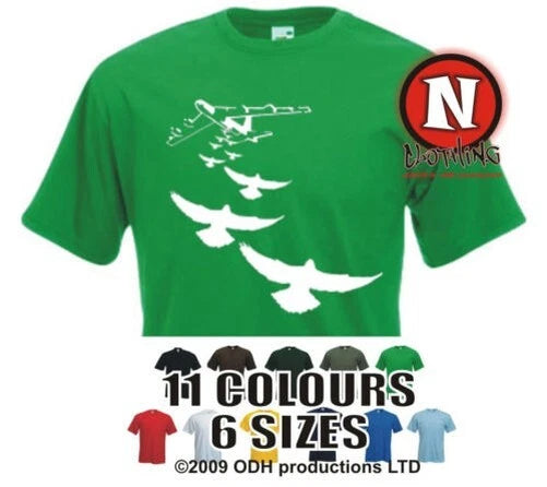 DOVE BOMBER t-shirt urban art graffiti stencil peace Banksy style anti war peace