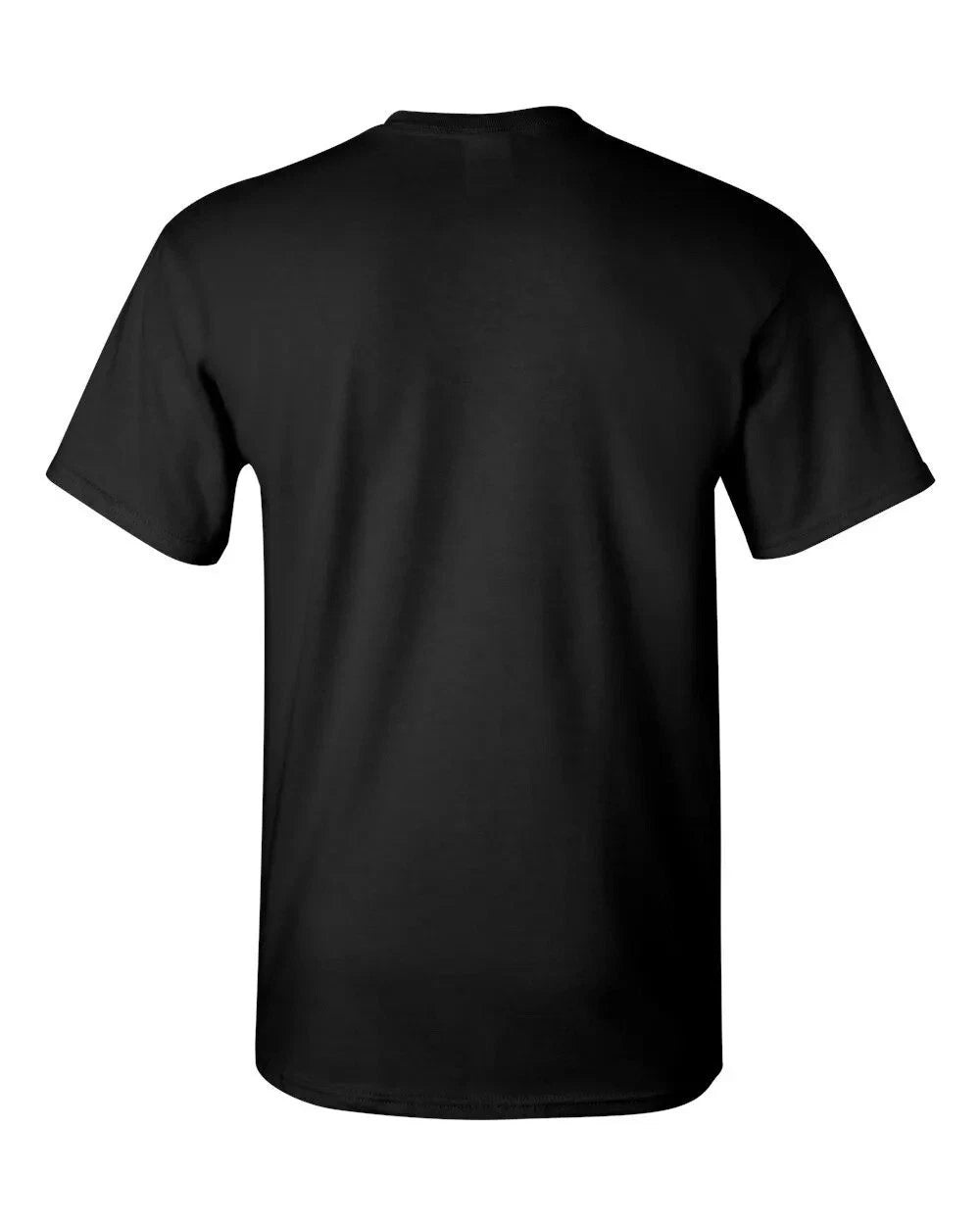 Black Solid Cotton Short Sleeve Blank T-Shirt S