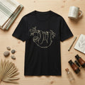 Sloth Line Art Minimalist Graphic T-Shirt Cute Animal Tee Men Women Unisex Black