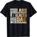 Black Father King Fathers Day Dad Matter Husband Dope Leader T-Shirt