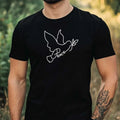 Mens Dove Motif Cotton T-Shirt Size XS to 5XL
