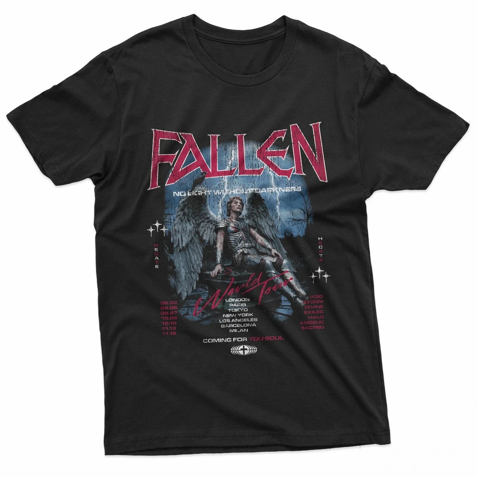 Fallen Angel Vintage Streetwear Urban Hip Hop Metal Rock Y2K T-Shirt