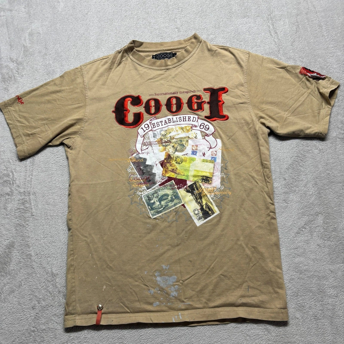 Coogi T-Shirt Men’s L Internationally Recognized Y2K Hip Hop Grunge Embroidered