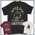BIKER DAD T-SHIRT, Mens Funny Father's Day TEE TOP Motorbike Motorcycle