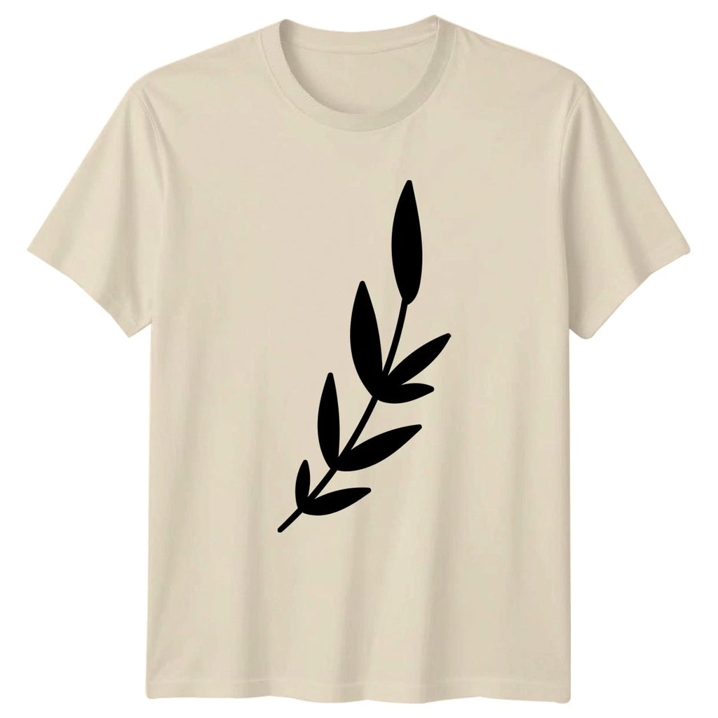 Simple Botanical Leaf Design T-Shirt Minimalist Plant Nature Birthday Gift