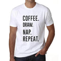 ULTRABASIC men's t-shirt coffee drawing nap repetition coffee draw nap repeat