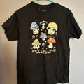 Friday Jr Mushroom Graphic Tee Black Super Happy Fun Time Kawaii Shirt Medium