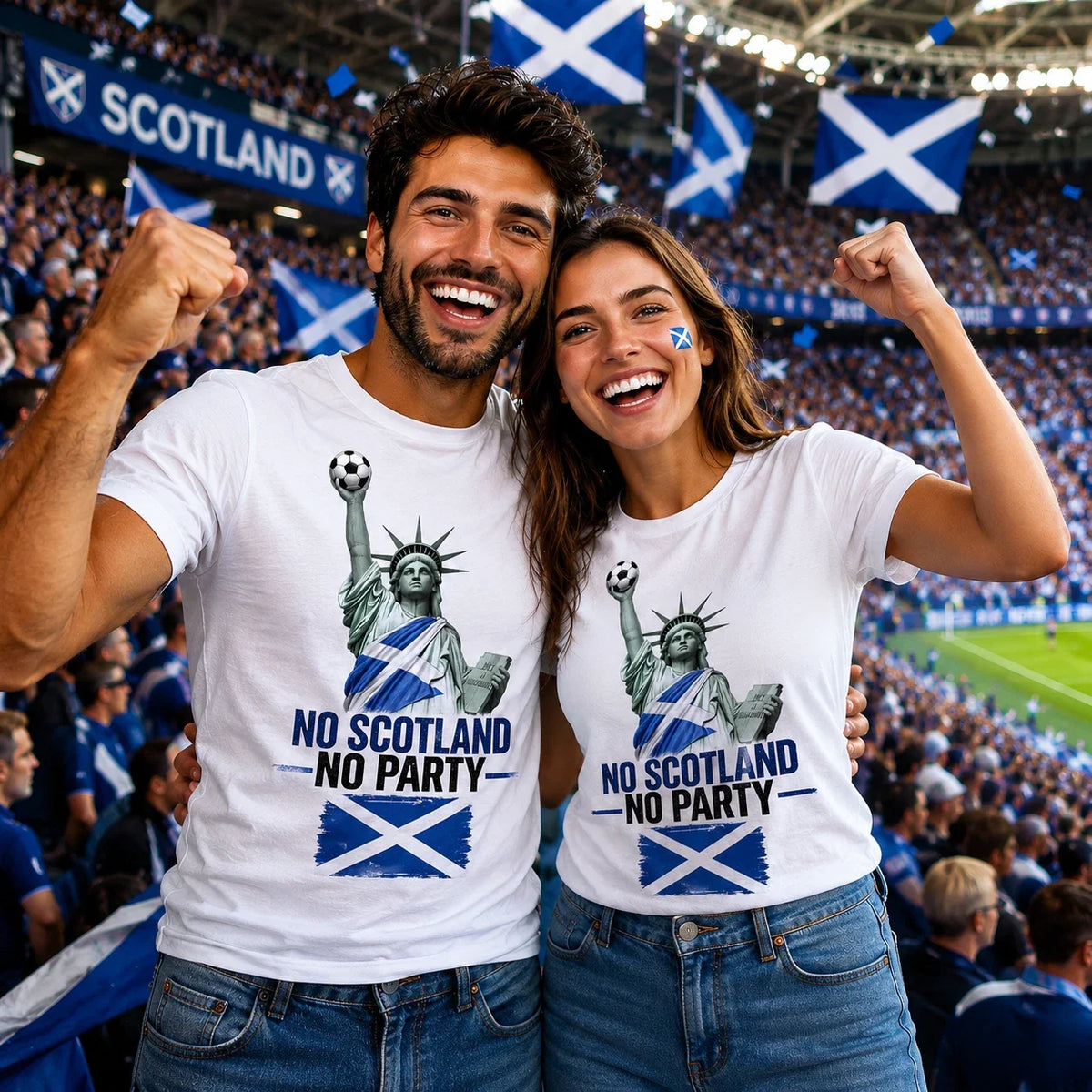 Scotland Supporter No Scotland No Party Football Fan Gift T-Shirt