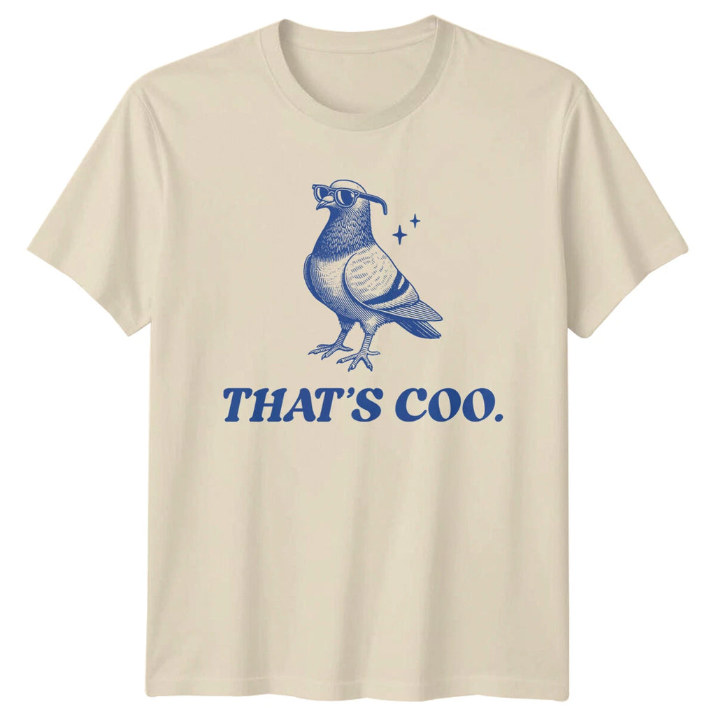 Thats Coo Pigeon T-Shirt Funny Bird Pun Tee Cool Pigeon Graphic