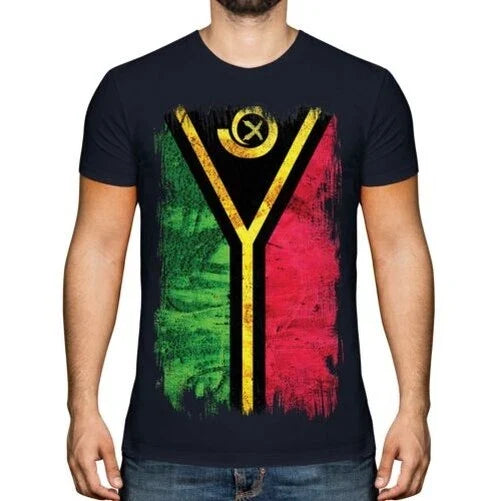 Vanuatu Grunge Flagge Herren T-Shirt Ni-Vanuatu Vanuatuan Geschenk