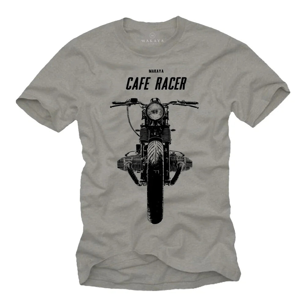 Rockabilly Motorcycle Mens T-Shirt with Cafe Racer - Mens Twin Bobber Shirt