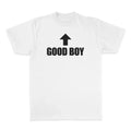 Good Boy T-Shirt White Funny Arrow Graphic Tee Men’s Casual Novelty Top Gift