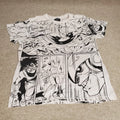 Creative Destruction T-Shirt White Cotton Gray Comic Book Print Size Large