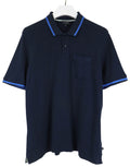 T-Shirt TED BAKER Uomo 5 / XL Blu Polo Collo Corto Slim Fit