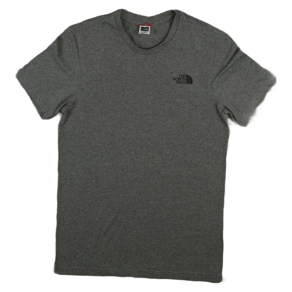 North Face Shirt Mens SMALL Grey Short Sleeve Crew Neck Simple Dome Size S