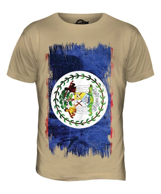 BELIZE GRUNGE FLAG MENS T SHIRT TEE SHIRT XS S M L XL 2XL 3XL 4XL 5XL