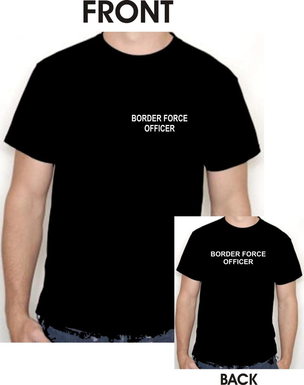 BORDER FORCE OFFICER / T-Shirt / BREAST + BACK / ILLIGAL IMMIGRATION / S-XXL