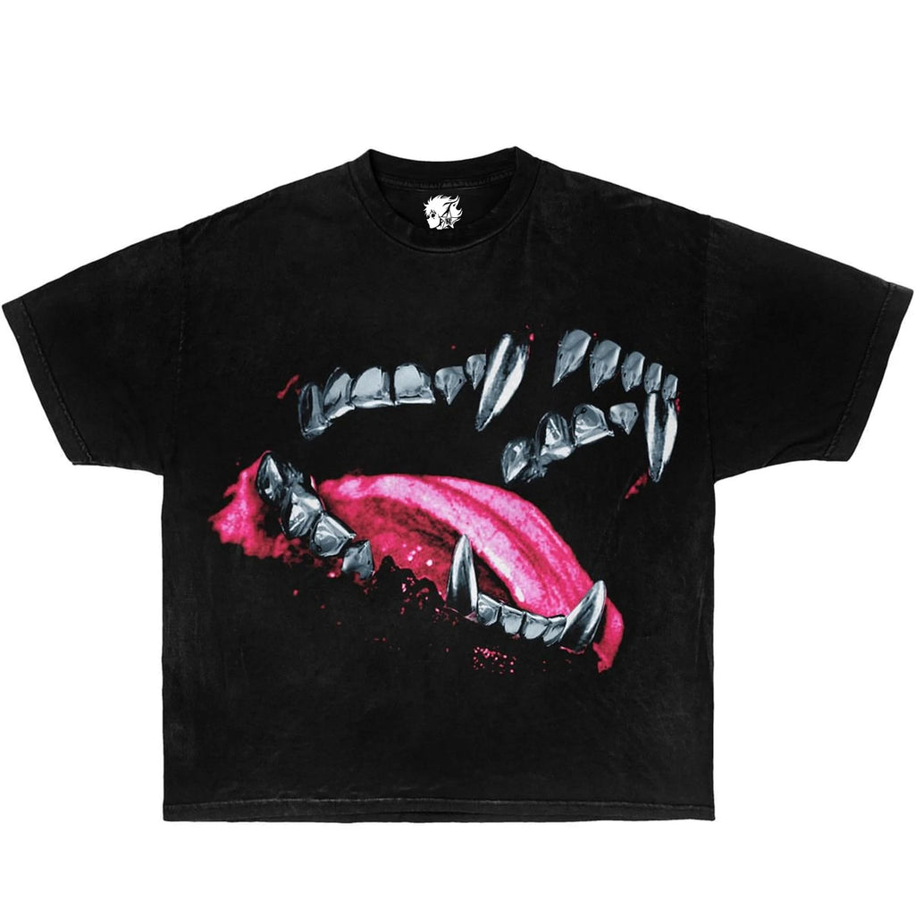 Neniom Grillz Dog Bite Boxy Vintage Shirt Tee Streetwear Y2K