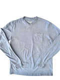 Birddogs Long Sleeve Pocket T-Shirt Men's Medium Blue Casual Soft Crewneck
