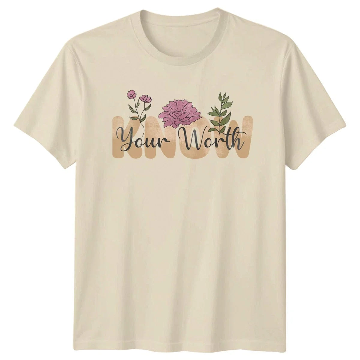 Your Worth Womens T-Shirt Self Love Motivational Mothers Day Gift For Her