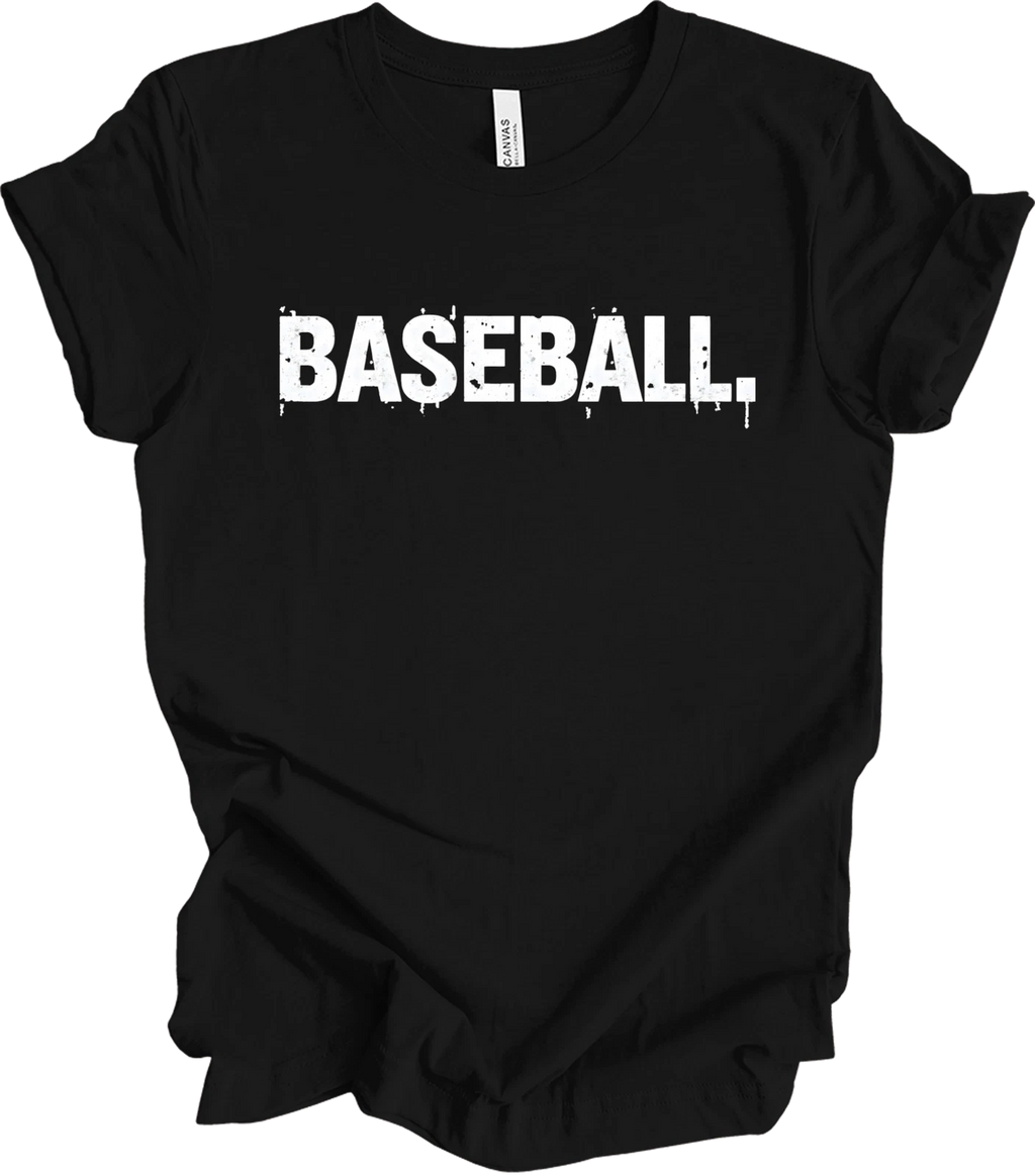 Minimalist Baseball Typography Design Sports Mom Gift Game Day T-shirt