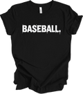 Minimalist Baseball Typography Design Sports Mom Gift Game Day T-shirt