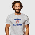T-Shirt Man short Sleeve Gray, Captain Godfather