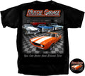 MUSCLE GARAGE T-SHIRT CAMARO GTO GM TEE T-SHIRT AMERICAN  MUSCLE CARS