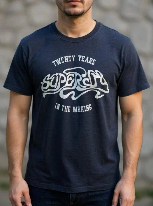 XXL Superdry Mens 70S Lo-Fi Graphic Band T-Shirt Vintage Retro Music Casual Tee