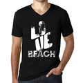 Men's Graphic T-Shirt V Neck Love Beach Eco-Friendly Limited Edition