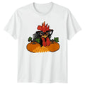 Rooster Pumpkin T-Shirt Farm Animals Autumn Thanksgiving Gift For Him And Her