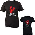 Her Lobster His Lobster T-Shirt Inspired By Friends Spoof Funny Couples Tee Top