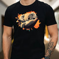 Mens Relaxed Koala Motif Cotton T-Shirt Size XS to 5XL
