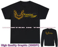 Pontiac Firebird Trans Am Golden  Racing Eagle Wings Logo Car Art Black T Shirt