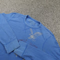 American Eagle Shirt Mens 2XL Blue Waffle Knit Thermal Graphic Pullover Y2K 00s