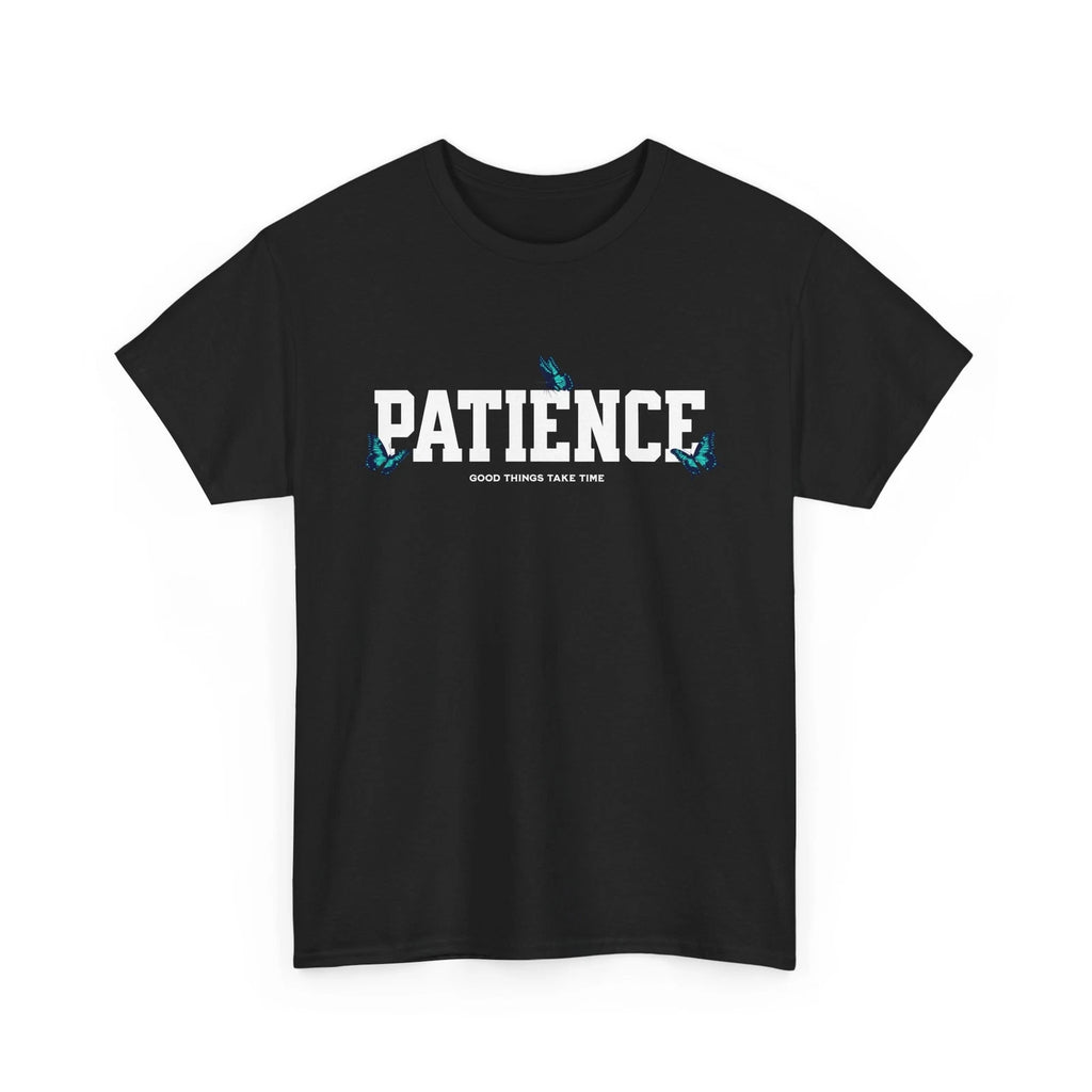 PATIENCE Unisex Graphic T-shirt, Minimalist Clothing, Butterfly Aesthetic Shirt