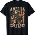 Vintage Eagle Playing Guitar 250 Years America 4th of July T-Shirt