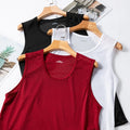 Men's Summer Sports T Shirt Cool Ice Silk Sleeveless Fitness Tee White L 5XL