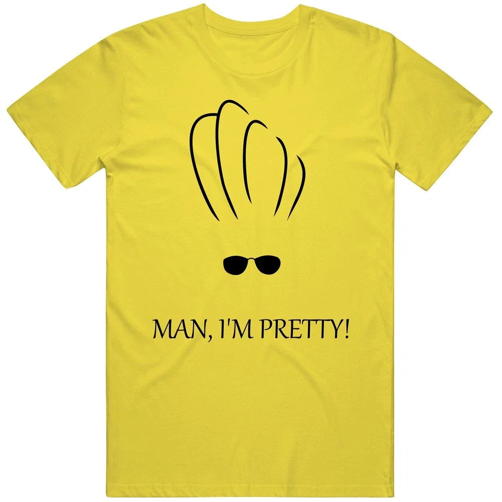 Johnny Bravo Man I'm Pretty Cartoon Tv Funny Retro Vintage Daisy Yellow Cot