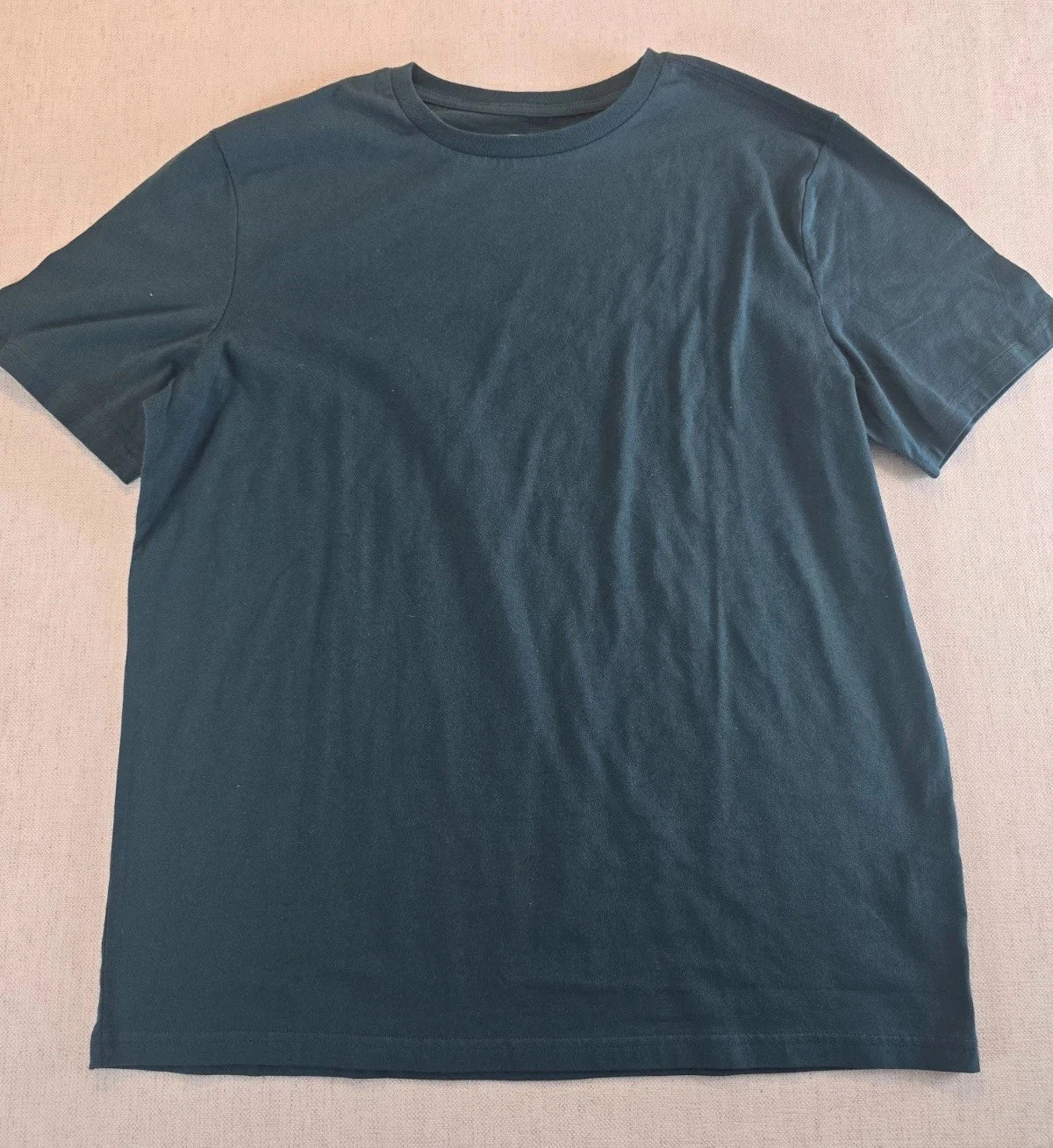 Simply Styled Basic T-Shirt Mens Large Green Crew Neck Short Sleeve Pullover