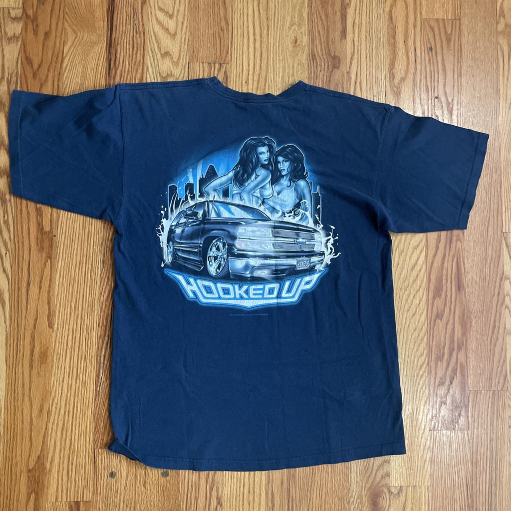 Vintage Y2K LXR Street Luxury Chevy On Dubs Lowrider Style Tshirt Xl