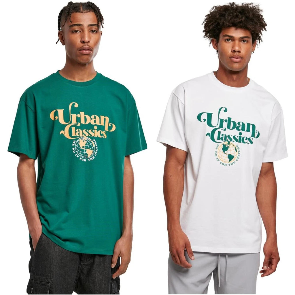 Urban Classics Organic Globe Logo Tee Shirt Top Globe Motif Bio