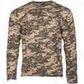 Digital Camo Long Sleeved T-Shirt - 100% Cotton Camouflage Top