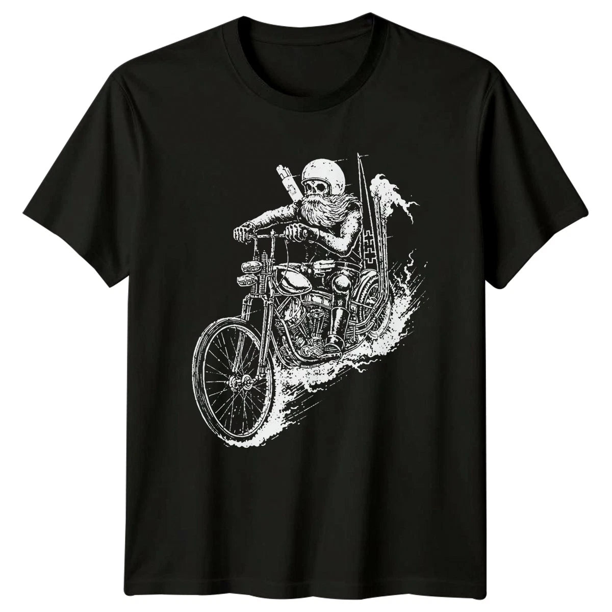Dark Art Chopper Skull Mens T-Shirt Biker Culture Gift For Him