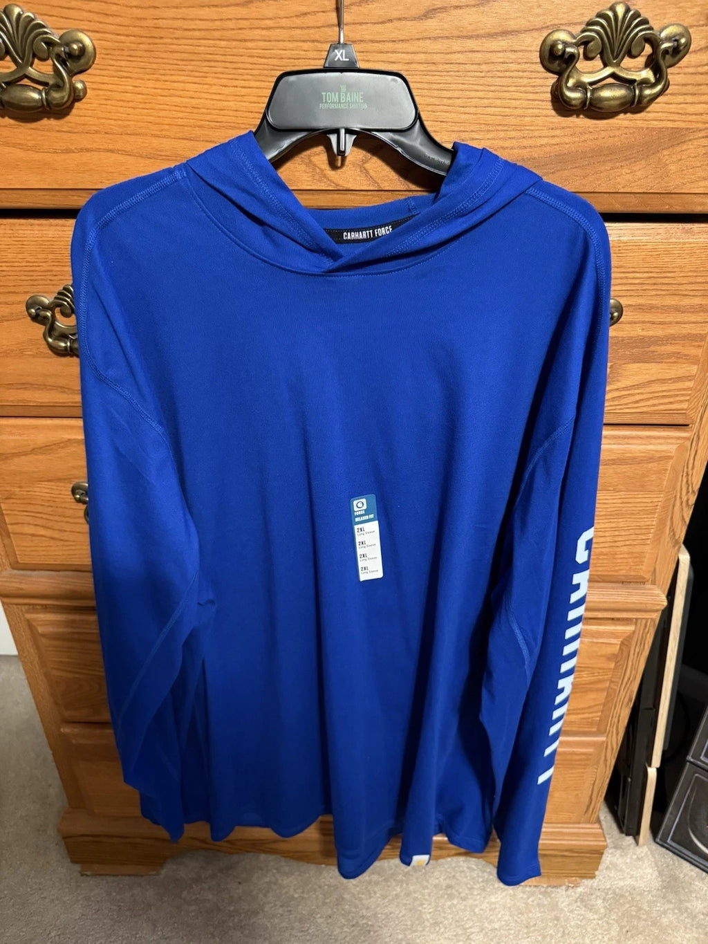 Carhart Force Relaxed Fit Midweight  Long Sleeve Logo Graphic Hooded T Shirt