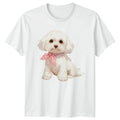 Cute White Puppy T-Shirt Small Dog Pet Lover Gift For Him And Her
