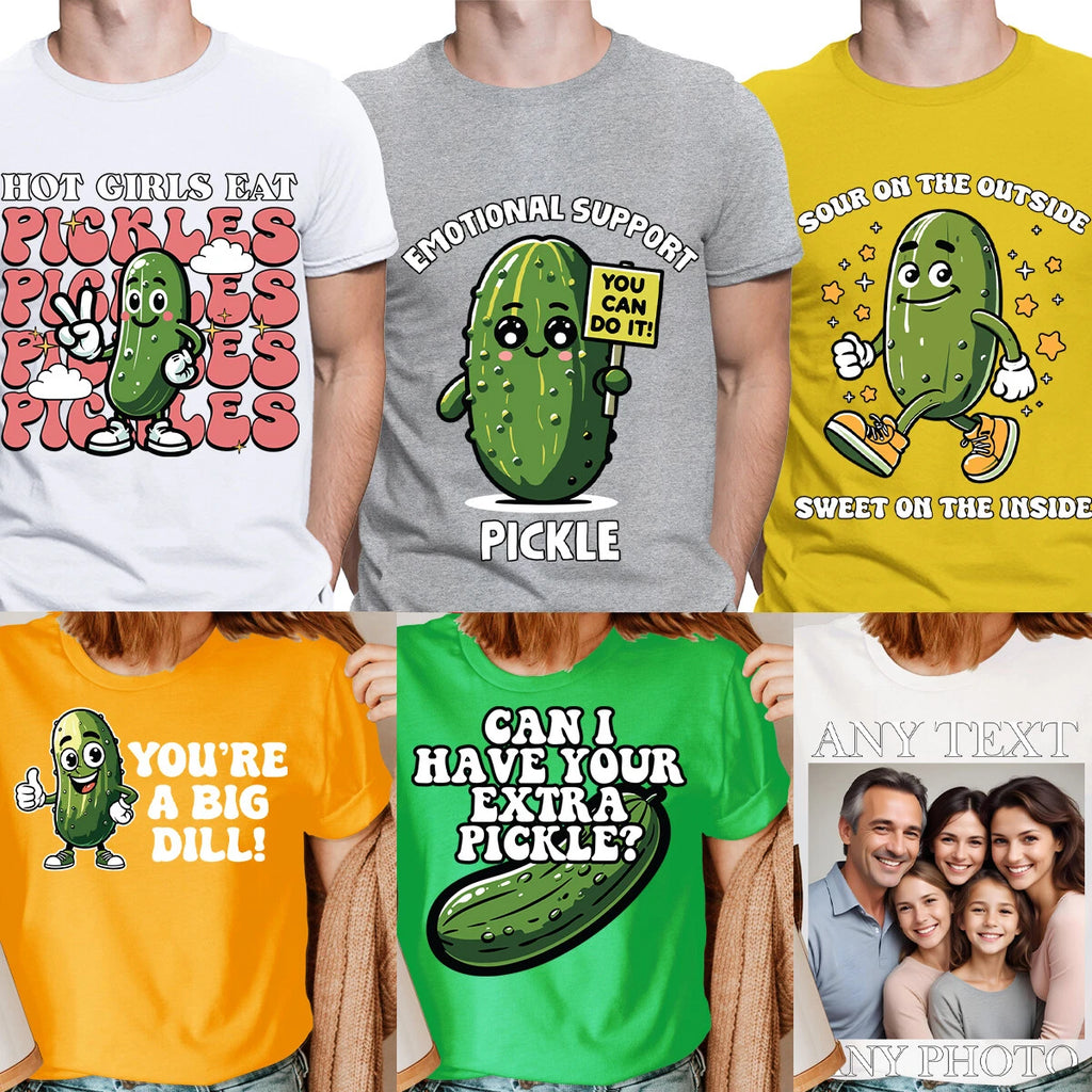 Funny Pickle T-Shirt Humorous Design For Foodies Positive Vibes Unisex Tee #CF